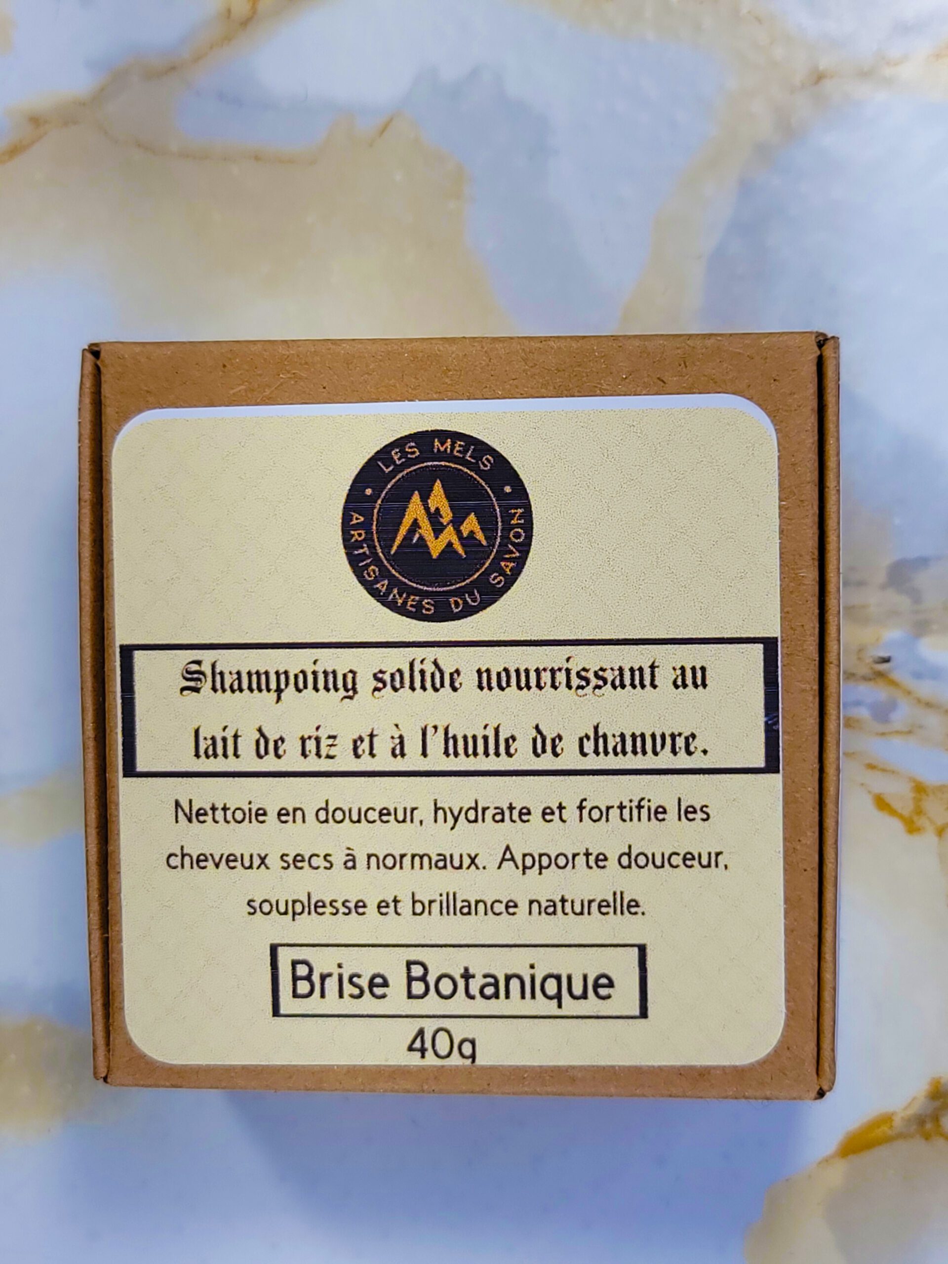 Shampoing solide Brise Botanique au lait de riz et à l’huile de chanvre – Les Mels