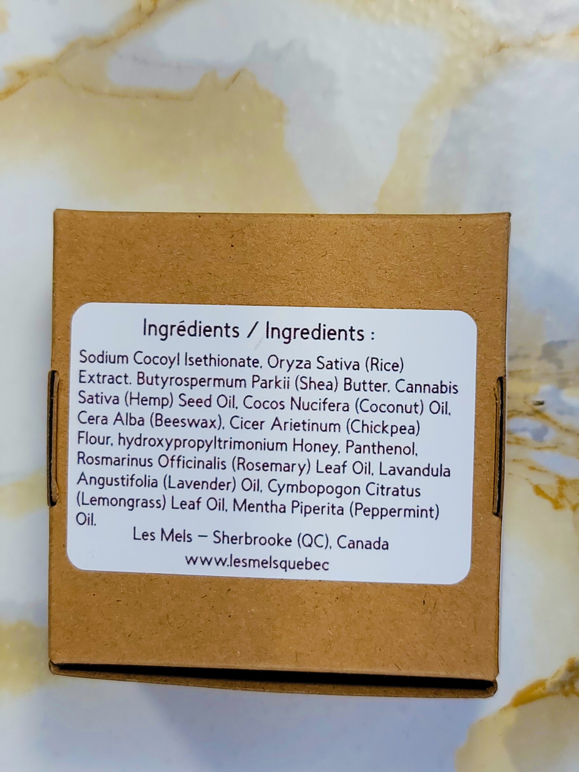 Shampoing solide Brise Botanique au lait de riz et à l’huile de chanvre – Les Mels