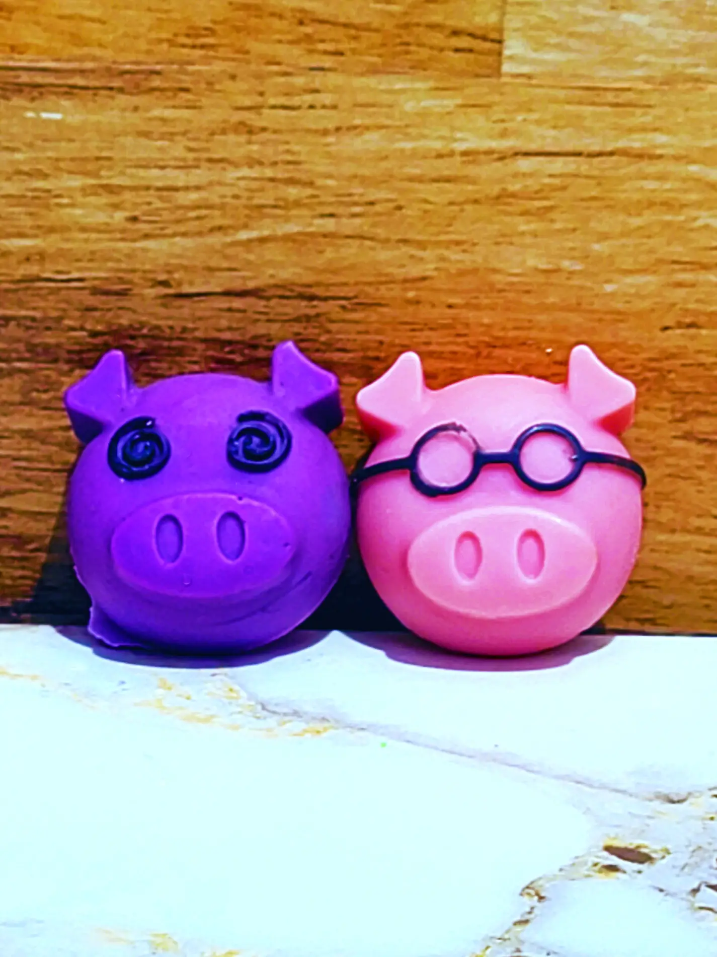 Savon naturel pour enfants en forme de petits cochons